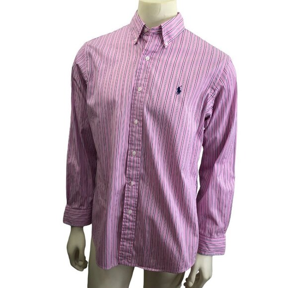POLO RALPH LAUREN CUSTOM FIT BUTTON DOWN SHIRT‎ SZ 16 32-33 - Picture 1 of 5